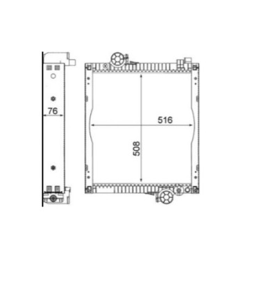RADIATEUR EAU POUR JOHN DEERE  6300 6400 6500 6506 6600 6800 7700042230 AL110996 AL115732