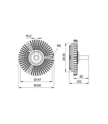 VISCO COUPLEUR ADAPTABLE  POUR REFERENCE Pour 6162000322 Mercedes-Benz