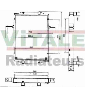 Radiatore dell'acqua per camion Renault M210