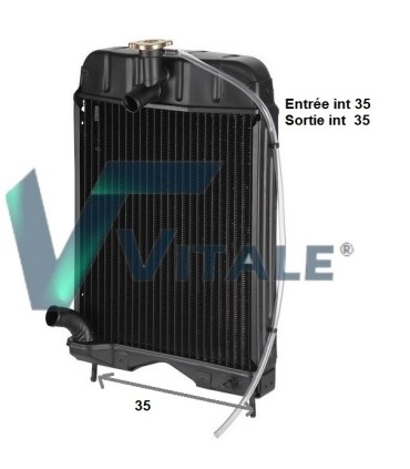 RADIATEUR EAU TRACTEUR POUR MASSEY FERGUSON GAMME 133-135-140-145-148-152 660498M91 1871721M91 15005178 1660499M92