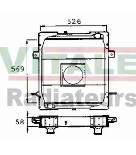 Radiatore acqua per camion RENAULT JP 11-13-14 BOM
