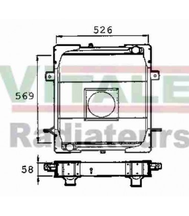 Radiatore acqua per camion RENAULT JP 11-13-14 BOM