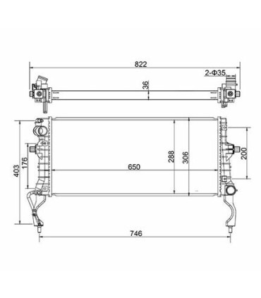 LADELUFTKÜHLER FÜR HYUNDAI I30 KIA CEED PROCEED XCEED 25310M6300