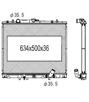 RADIADOR PARA MITSUBISHI L200 III K6 PAJERO SPORT I SAV K70 K90 MR571147 MR258668