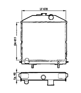 RADIADOR DE AGUA PARA RENAULT RVI SAVIEM SG2 -SG3-SG4-SG5 GASOLINA 5000003199