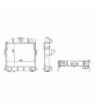 Radiatore dell'acqua Case IH 553-654-724-824 3139030R91 3139030R92