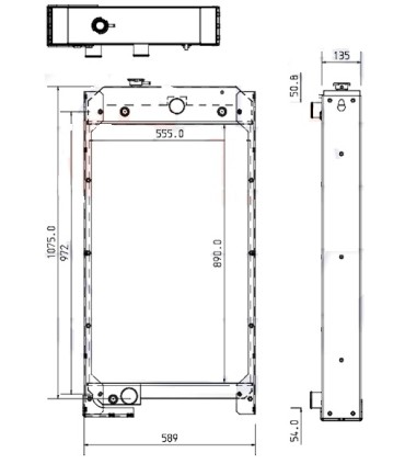RADIATORI PER CATERPILLAR PERKINS MN422135-0340 MN4221350340