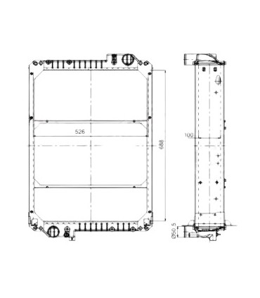RADIATEUR POUR MASSEY FERGUSON 6495 7485 7490 7495 67171 3785214M2 B48040