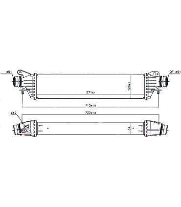 SCAMBIATORE D'ARIA PER OPEL CORSA 1.6 16S TURBO 1302312 13440206