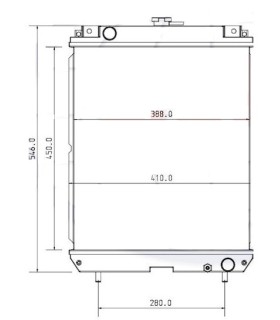 RADIATOR FOR YANMAR VIO 50 57 D KOMATSU PC 40 45 D 172A4713160 172A47-13160 X220571211