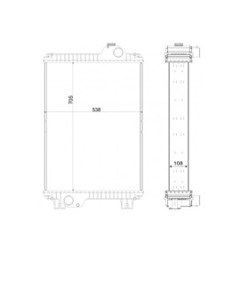 Radiateur POUR REFERENCE 82033525, 82033792, 82038688, 87306754, 87352193