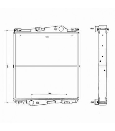Radiatore dell'acqua per veicoli pesanti Volvo F10-12