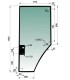 LEFT-HAND DOOR GLASS ADAPTABLE FOR JOHN DEERE 7210 7400 7410 7510  7600 7610 7700 7710 7800 7810 R131163