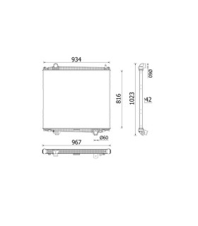 RADIATOR FOR  MAN TGS360 TGS420 81061016787 81061010074