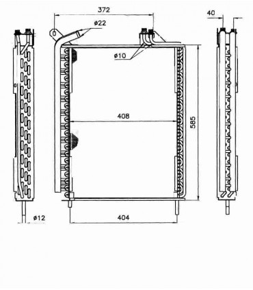  Radiateur eau pour SCANIA Série P 95-04 