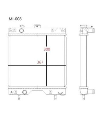 RADIATEUR MOTEUR POUR TEREX TC16 TC20 MOTEUR MITSUBISHI L2E L3C L3E S3L 30L4705051