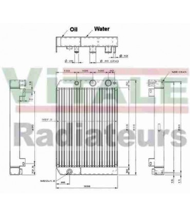 Radiateur moteur Tracteur RENAULT AGRI 58.12 / 58.32 