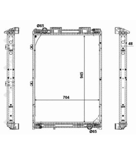 RADIATEUR EAU POIDS LOURD MAN TRUCKS F 2000 V6