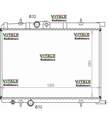 Radiateur moteur pour PEUGEOT 204