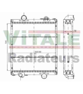 Radiateur eau pour TRACTEUR RENAULT AGRI 58.12 / 58.32 