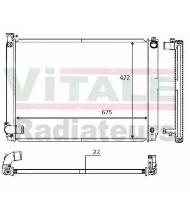 Radiateur moteur pour RENAULT R16