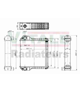  Radiateur moteur SCANIA Série P 95-04 