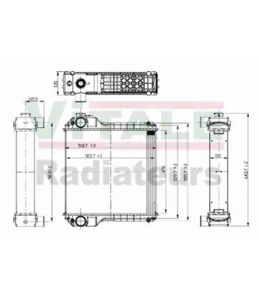  Radiateur eau pour SCANIA Série P 95-04 