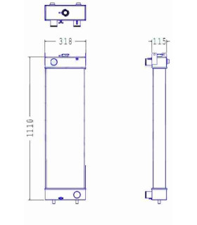 RADIATORE ACQUA KOMATSU PC180-NZU