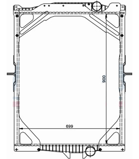 RADIATEUR EAU POIDS LOURDS  VOLVO FM7-10 - FH12
