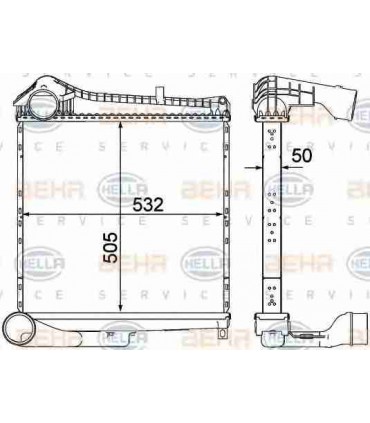 ECHANGEUR AIR INTERCOOLER RENAULT TRUCKS RVI MIDLUM 160-190