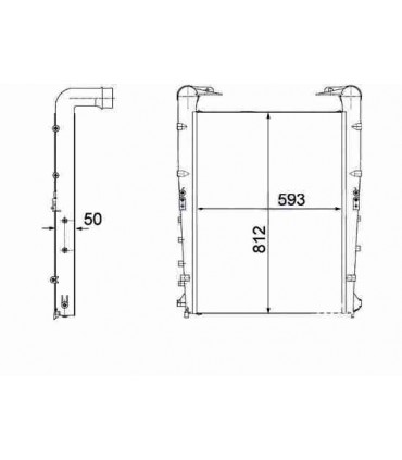 ECHANGEUR AIR INTERCOOLER RENAULT TRUCKS RVI KERAX-LANCHER-LANDER-PREMIUM-PUNCHER DXI