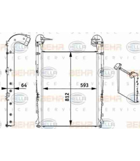 Radiateur moteur pour PEUGEOT 204