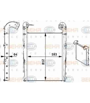 Radiateur moteur pour PEUGEOT 204