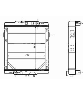 RADIATEUR EAU RENAULT TRUCKS RVI AE 380-385TI-420TI-520TI