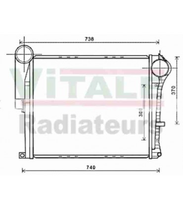 ECHANGEUR AIR INTERCOOLER RENAULT TRUCKS  RVI MIDLUM 160-190-220