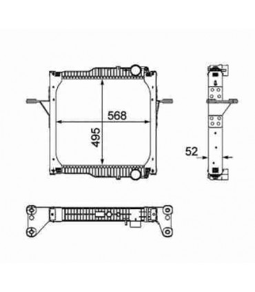 Radiateur moteur pour PEUGEOT 204