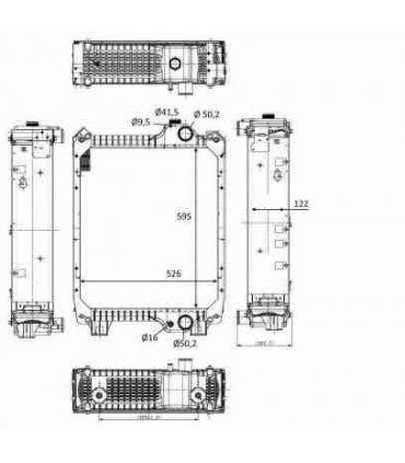 RADIATEUR EAU CASE IH T6030-6050-6070-6080-PUMA 115-125-140-150