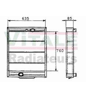 Radiatore acqua Renault Trucks RVI ER100-2-PER180-GX107-PR100MI-PR100-2-PR120-PR180
