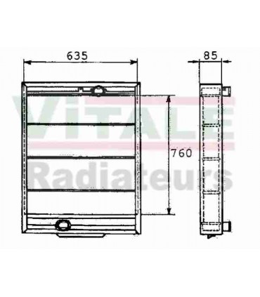 Radiateur moteur pour PEUGEOT 204