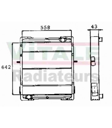 RADIATORE ACQUA PER CAMION RENAULT RVI G170-G200-G230TI