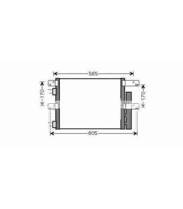 Radiateur eau pour TRACTEUR RENAULT AGRI 58.12 / 58.32 
