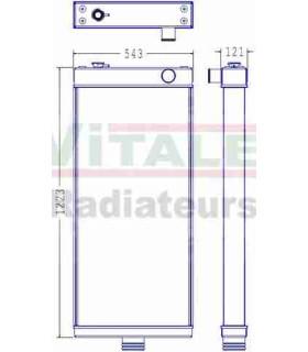 Radiatore ad acqua Komatsu WA500-6