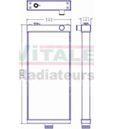 Radiatore ad acqua Komatsu WA500-6