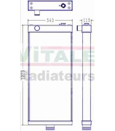 Radiatore ad acqua Komatsu WA500-6