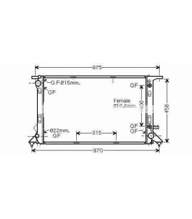 Radiateur eau pour SCANIA Série P 95-04 