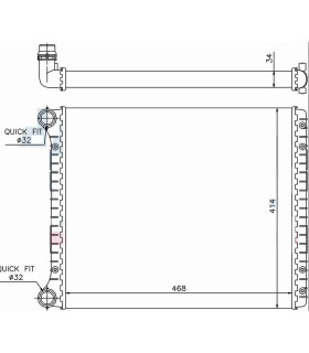 Radiateur eau pour SCANIA Série P 95-04 