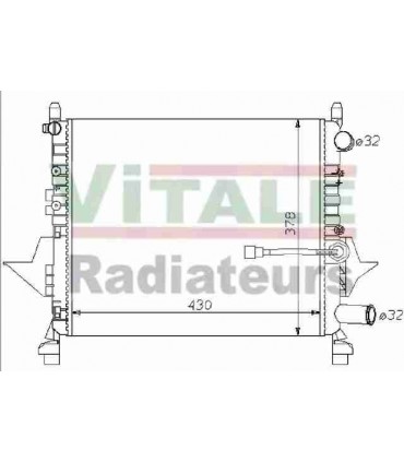  Radiateur eau pour RENAULT Estafette