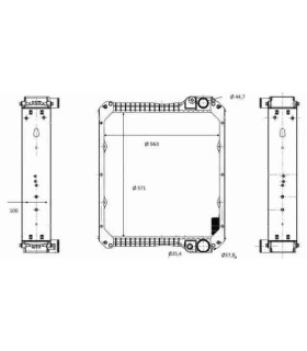  Radiateur eau pour SCANIA Série P 95-04 