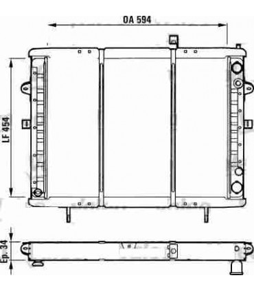 RADIATEUR EAU RENAULT TRUCKS RVI MESSENGER B120