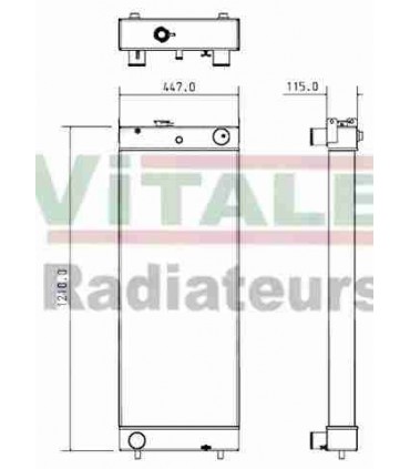 Radiatore ad acqua KOMATSU PC300-8-PC300LC-8-PC340-PC350LC-8-PC400-7-PC400LC-7-PC450-7K